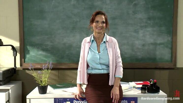 [HardcoreGangbang] - Syren Demer's Anal Gangbang: Hot Teacher with Big Tits! - Bill Bailey - James Deen - Dane Cross - Syren Demer - Aaron Wilcoxxx - Astral Dust