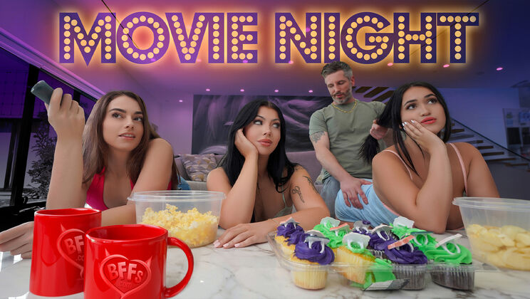 [BFFs] - Taboo Movie Night with PAWG Stepsisters - Mike Mancini - Sophia Burns - Holly Day - Nia Bleu